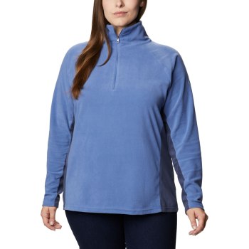 Dámské Mikiny Columbia Glacial IV 1/2 Zip Plus Size Tmavě Blankyt NBHPTS896